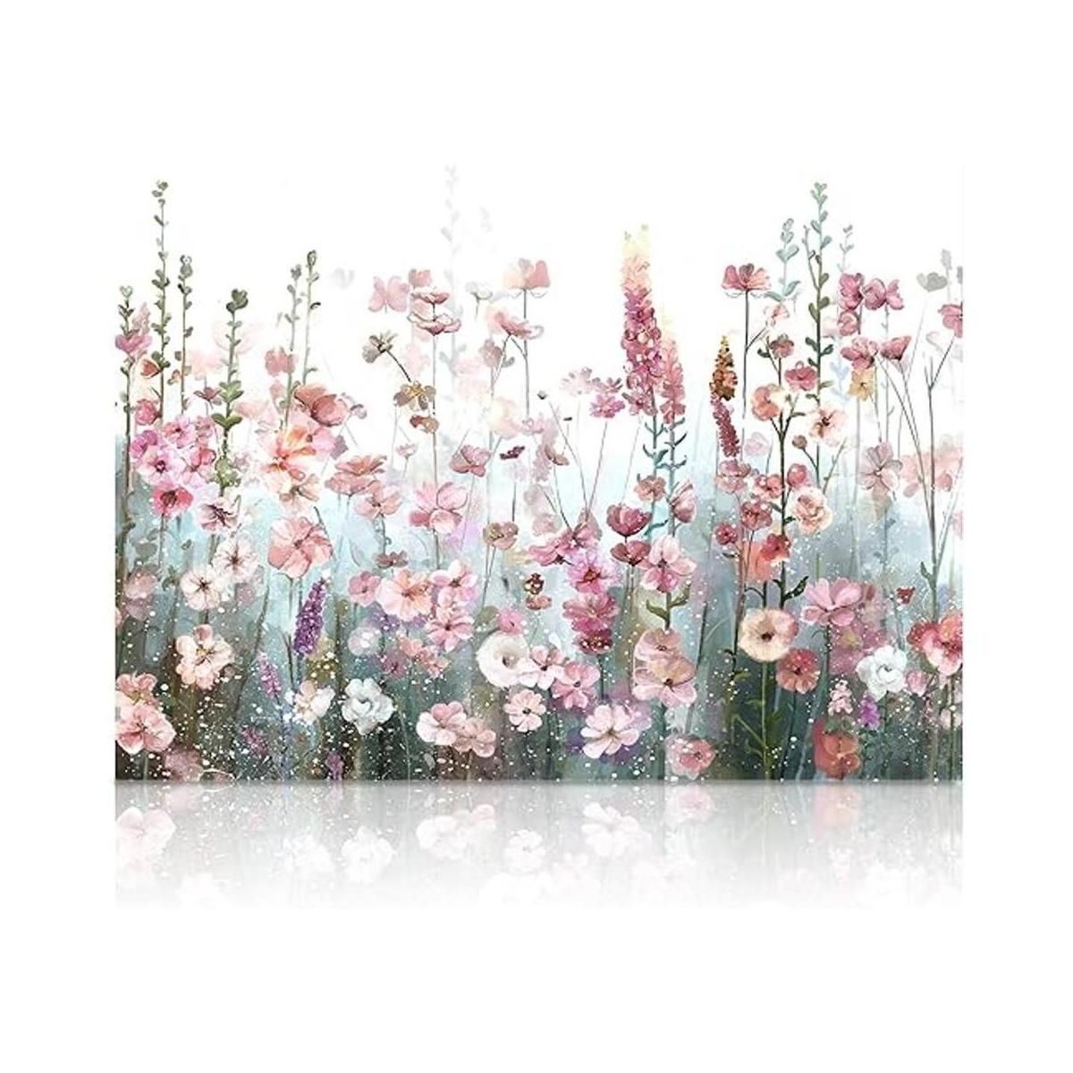 SUMGAR Pintura por números para adultos flores rosa