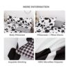 SUCSES Juego de edredón con estampado de vaca en blanco y