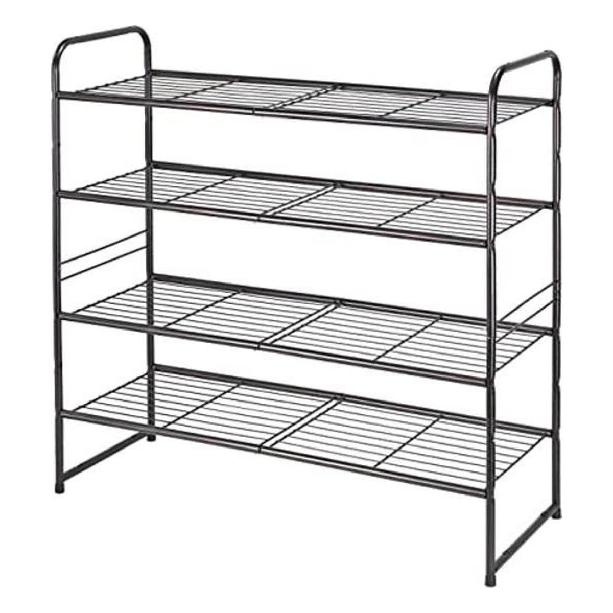 SUFAUY Estante para zapatos apilable de 2 niveles