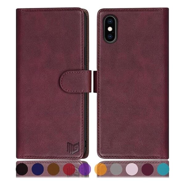 SUANPOT Funda tipo cartera para iPhone Xs Max de 6.5_1