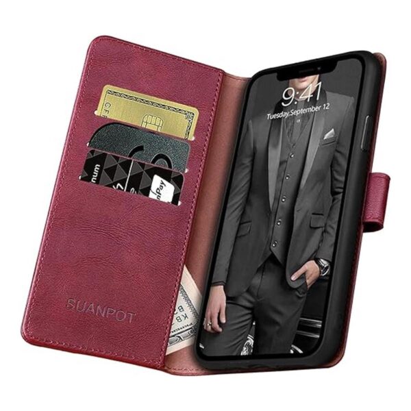 SUANPOT Funda tipo cartera para iPhone Xs Max de 6.5_5