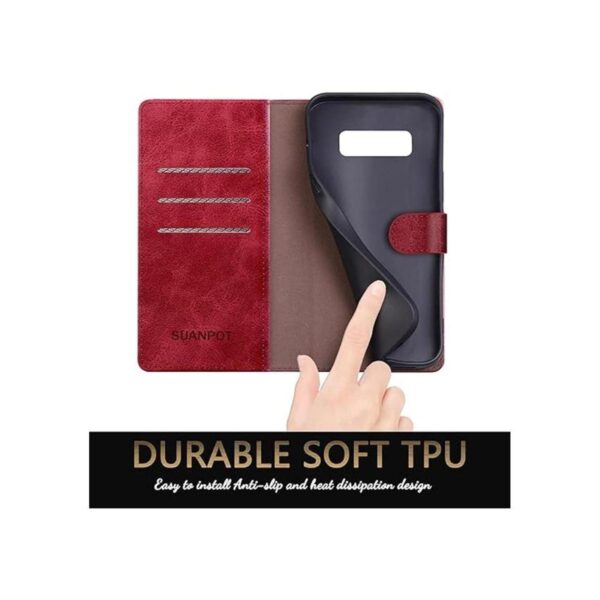 SUANPOT Funda de piel para Samsung Galaxy Note 8 con_5