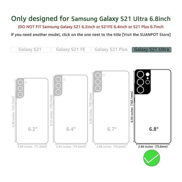 SUANPOT Funda para Samsung Galaxy S21 Ultra de 6.8_2