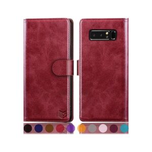 SUANPOT Funda de piel para Samsung Galaxy Note 8 con_1