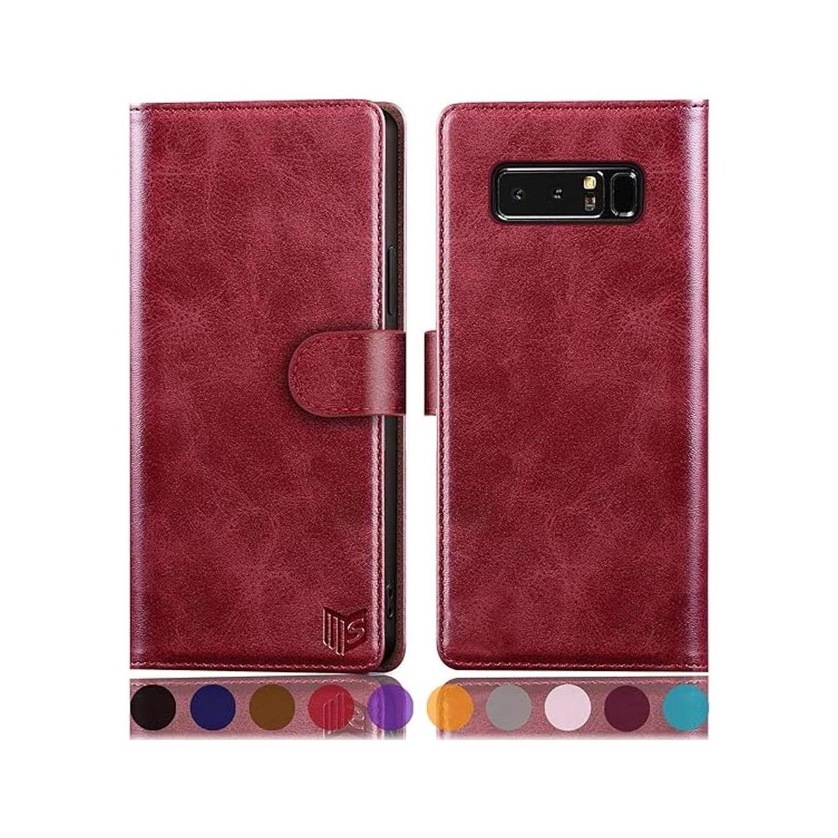 SUANPOT Funda de piel para Samsung Galaxy Note 8 con