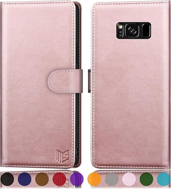 SUANPOT Funda tipo cartera de piel para Samsung Galaxy_1