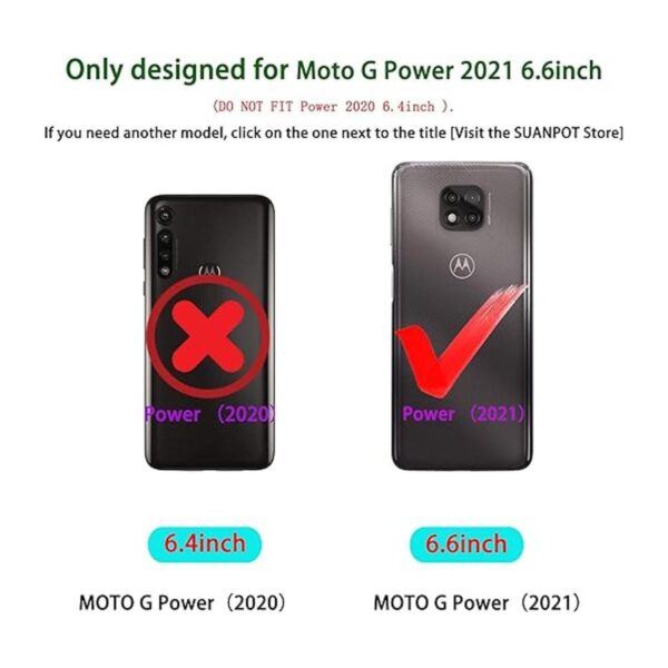 SUANPOT Funda de cuero para Moto G Power 2021 con bloqueo_2