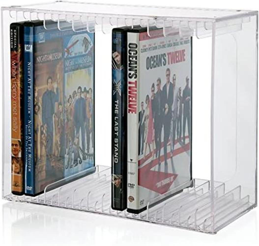 STORi Soporte apilable de plástico transparente para DVD