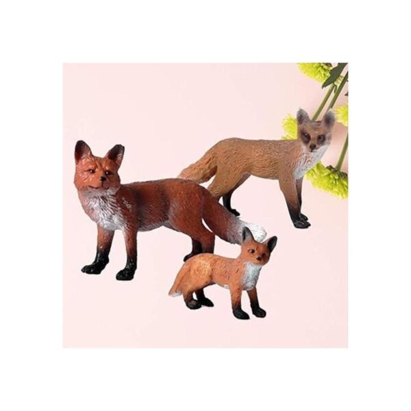 STOBOK Juego de 3 figuras de zorro realistas de animales_4