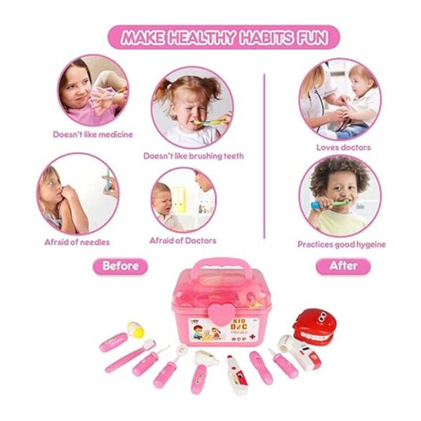 STEAM Life Kit de médico de juguete de 45 piezas para