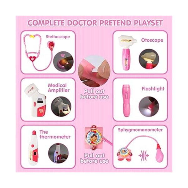 STEAM Life Kit de médico de juguete de 45 piezas para