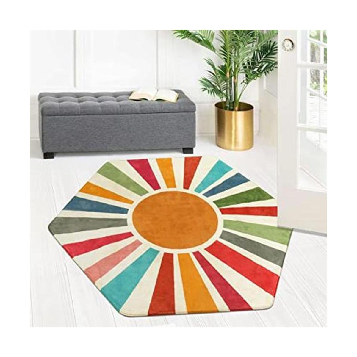 STARUIA Alfombra retro estilo bohemio para dormitorio 4 x