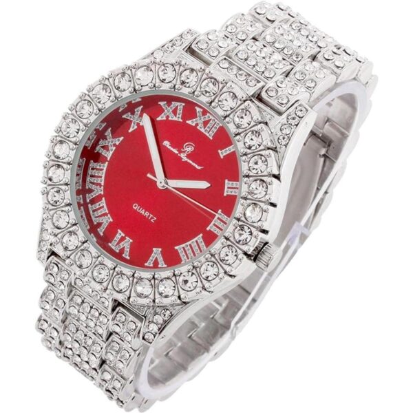 ST10327SET3PC Reloj con números romanos totalmente helado_3