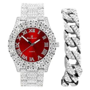ST10327 RN Reloj y pulsera con brillantes grandes