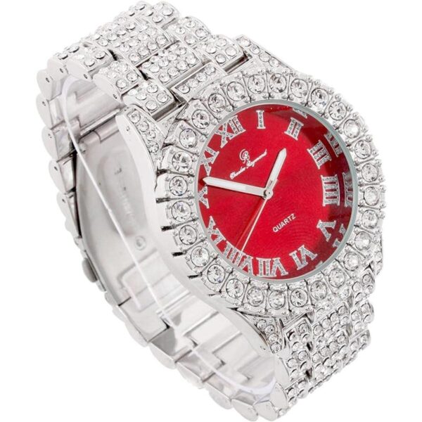 ST10327SET3PC Reloj con números romanos totalmente helado_4