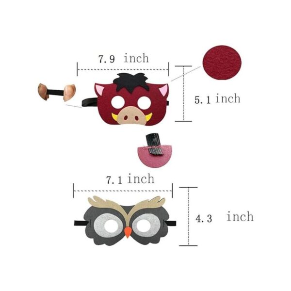 SSZS Paquete de 24 máscaras de animales para niños juego