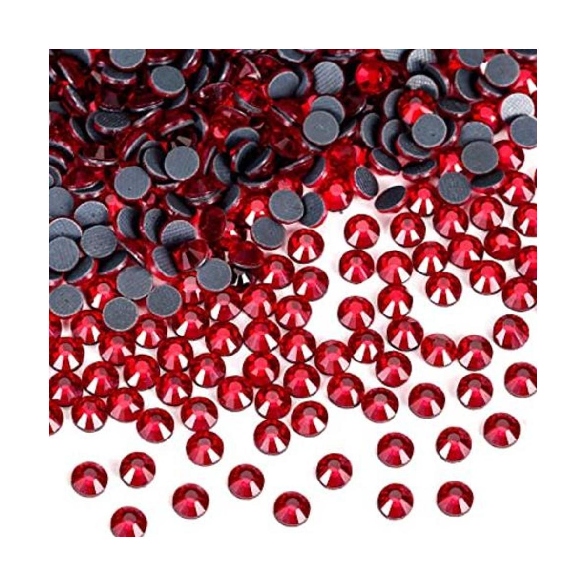 SS10 Diamantes de imitación termoadhesivos color rojo