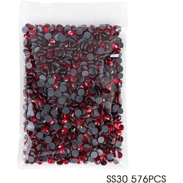 SS30 Diamantes de imitación termoadhesivos rojos de_3
