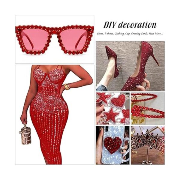 SS20 Diamantes de imitación termoadhesivos rojos de_6