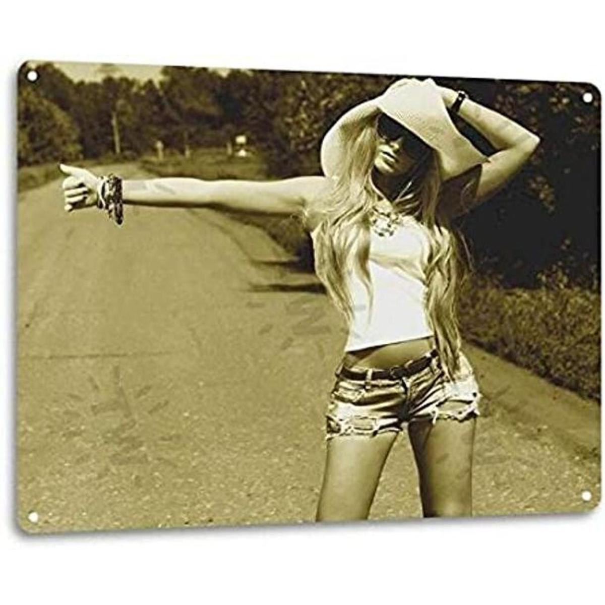 SRongmao Hitch Hike Pinup Girl Sexy Cowgirl Barn Farm Man