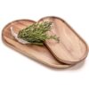 SPEShh Juego de 2 bandejas de madera de acacia para_1