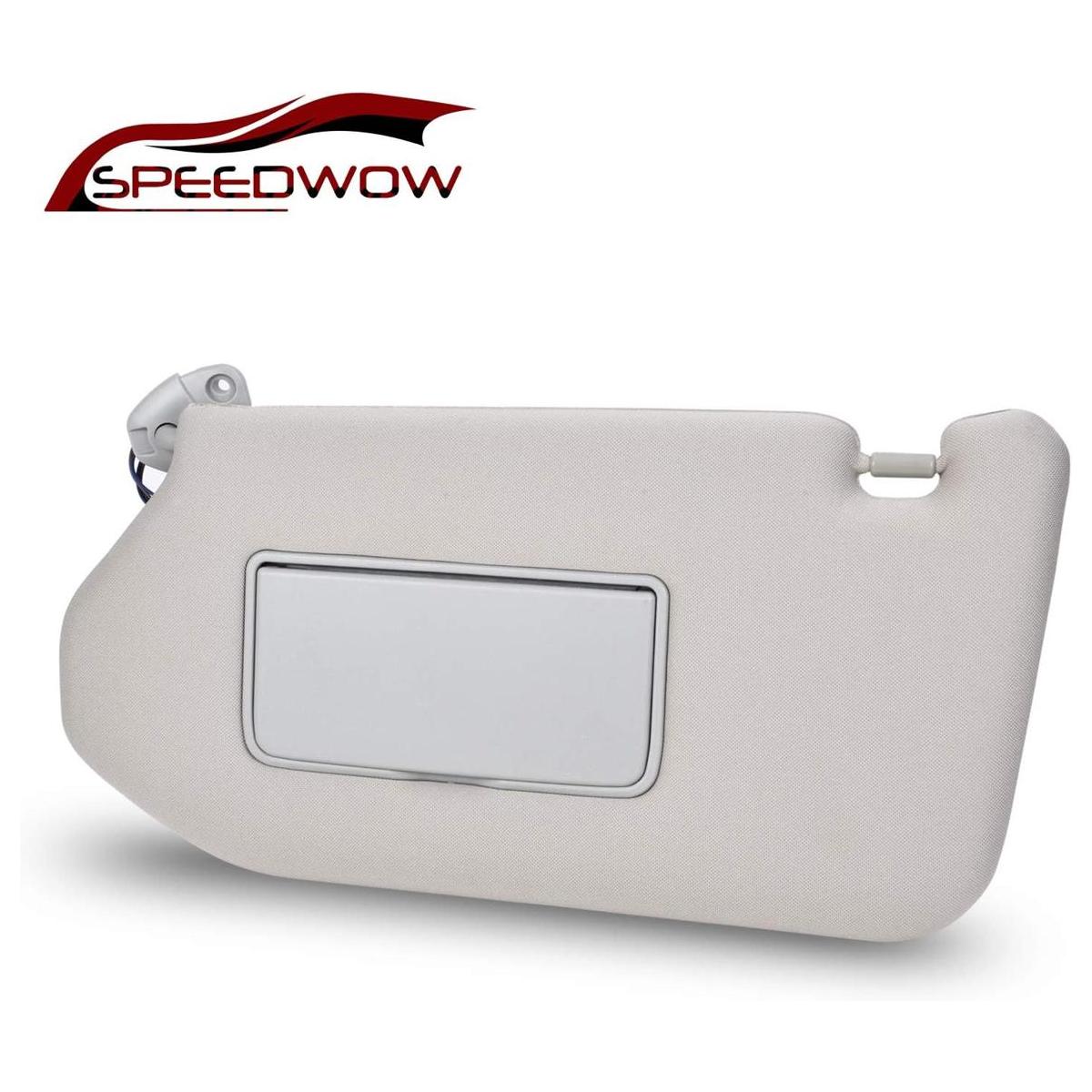 SPEEDWOW Parasol para automóvil con espejo y lámpara de