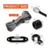 SPARKWHIZ Kit de cuerda de cabrestante sintético cable de_2