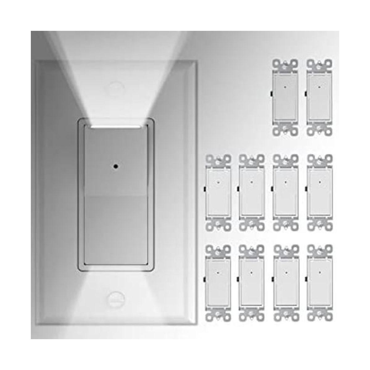 SOZULAMP Paquete de 10 interruptores de luz de pared de 3
