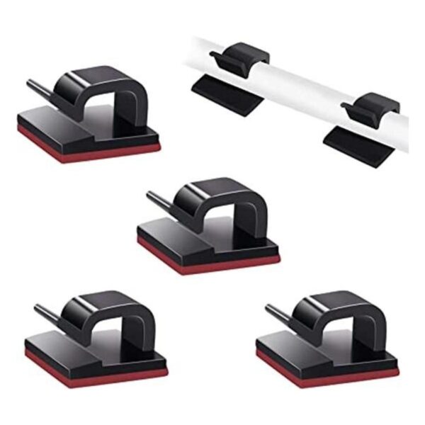 SOULWIT 100 clips para acomodo de cables autoadhesivos_1