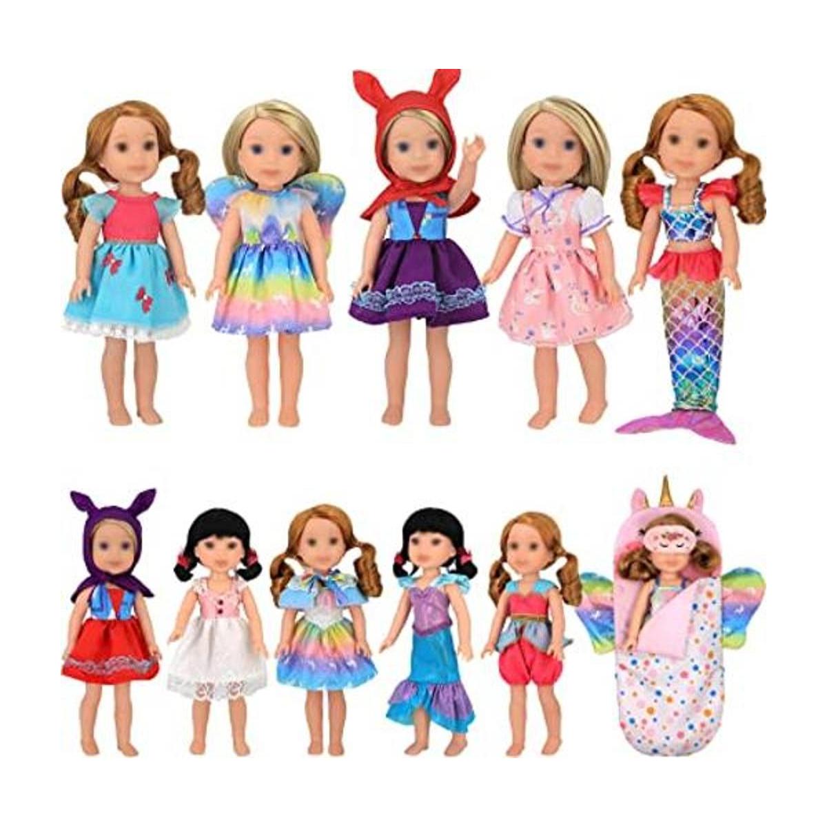 SOTOGO 11 juegos de ropa de muñeca American Wellie ropa