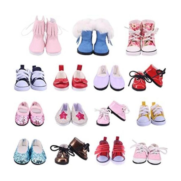 SOTOGO 9 pares de zapatos de muñeca American Wellie_1