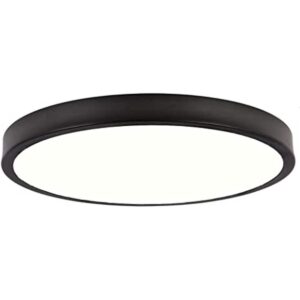 SOTTAE Lámpara de techo LED negra empotrada de 9 pulgadas_1
