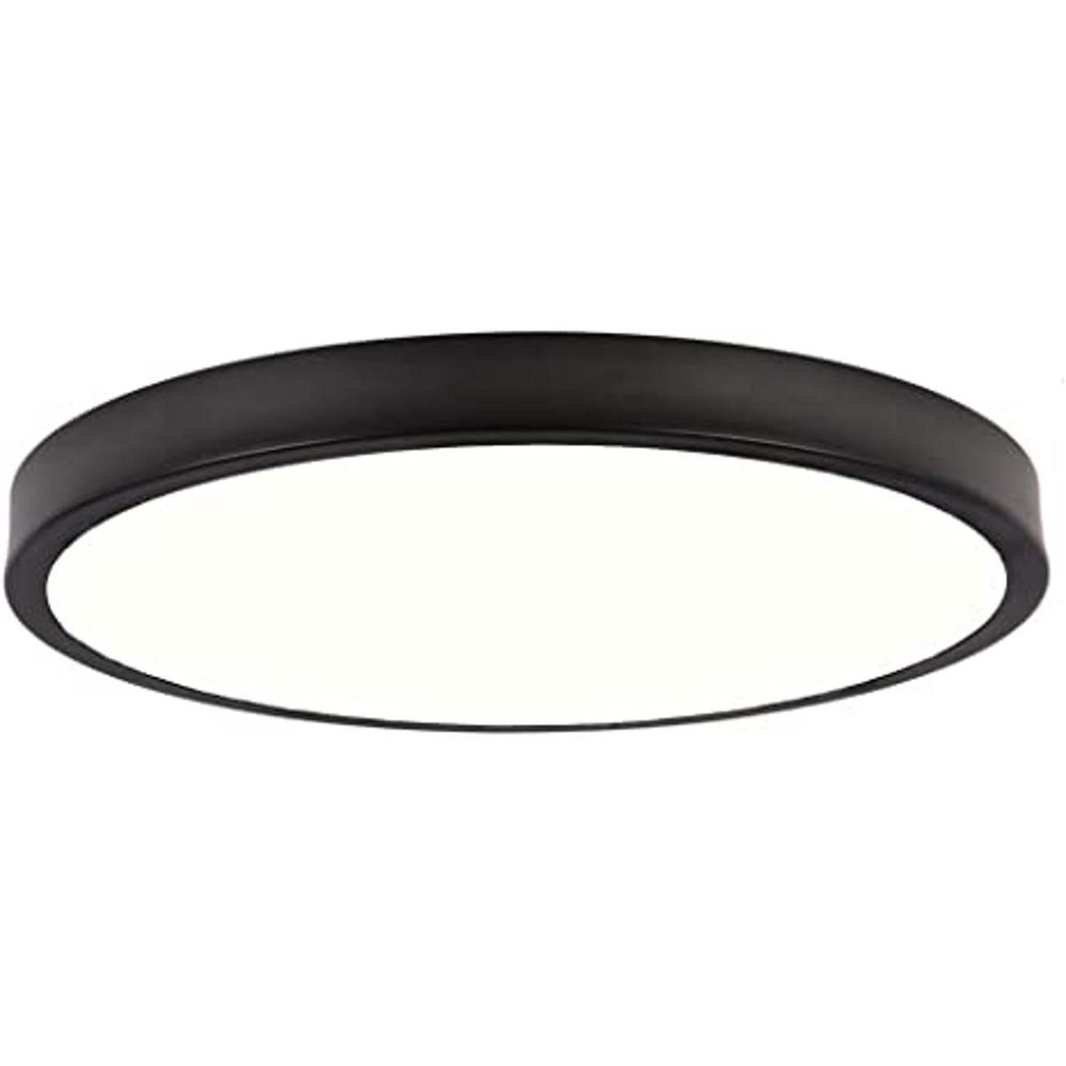 SOTTAE Lámpara de techo LED negra empotrada de 9 pulgadas