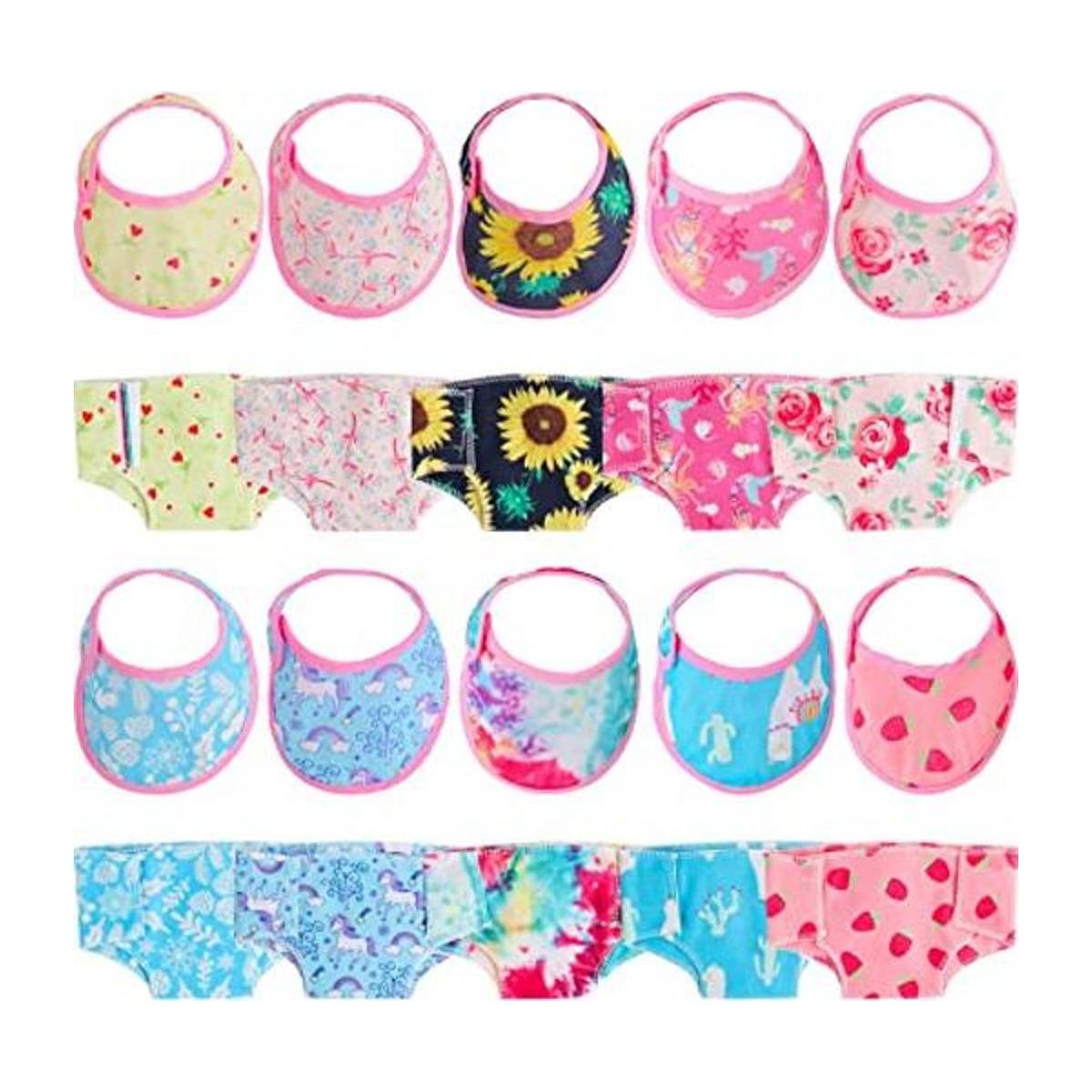 SOTOGO 20 piezas de pañales de muñeca ropa interior