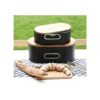 SOTECH Breadbox Contenedor con tapa de bambú y ventana de