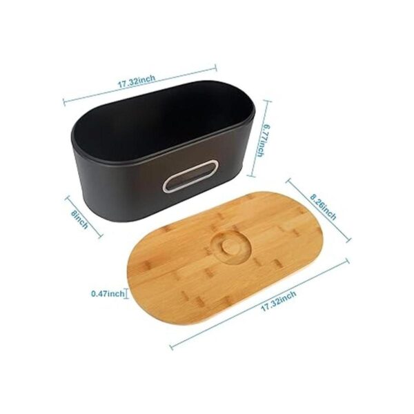 SOTECH Breadbox Contenedor con tapa de bambú y ventana de