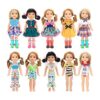 SOTOGO 10 juegos de ropa de muñeca American Wellie_1