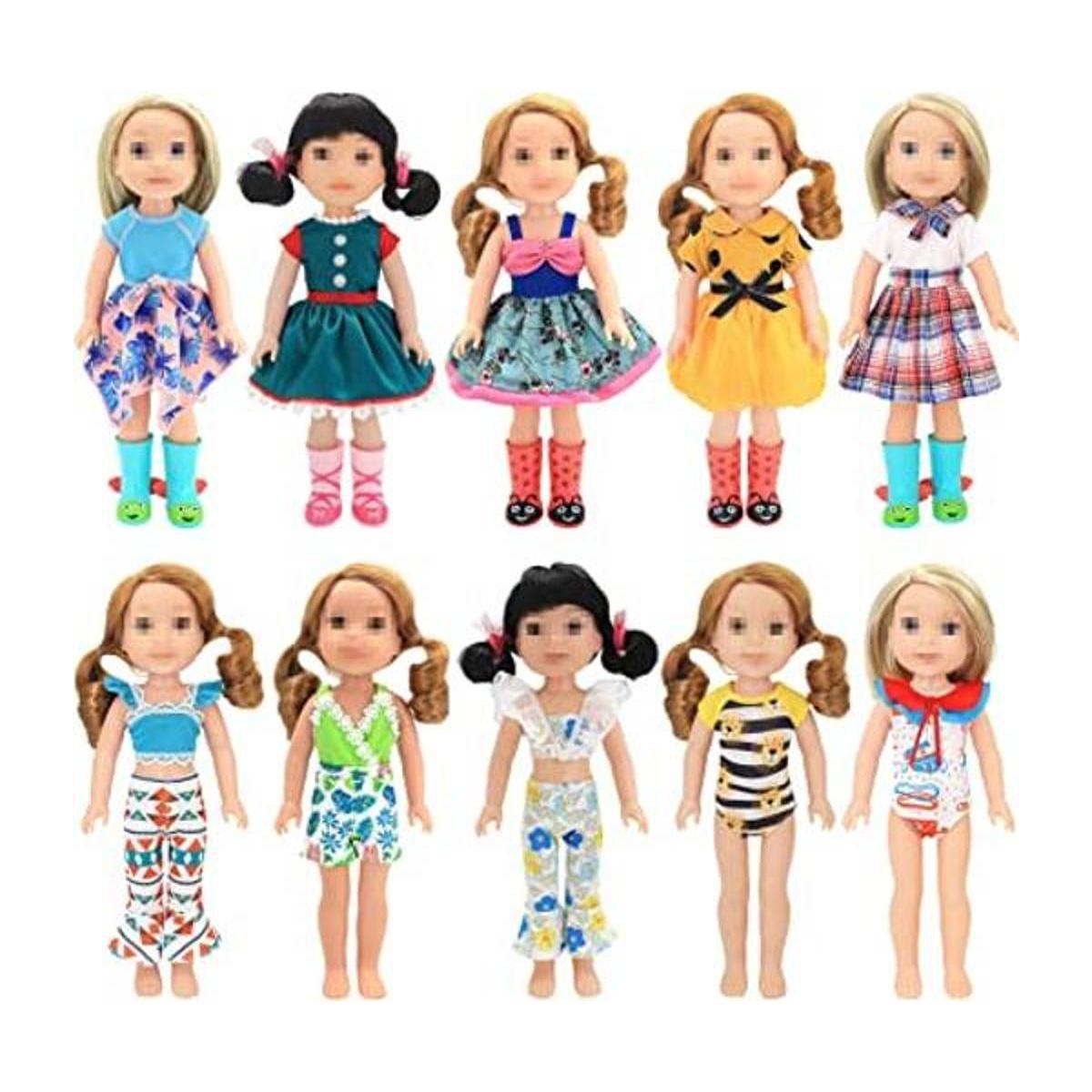 SOTOGO 10 juegos de ropa de muñeca American Wellie