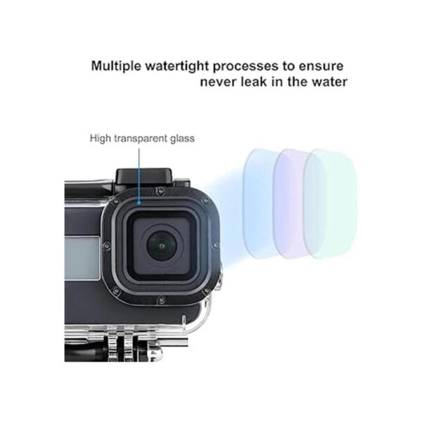 SOONSUN Carcasa impermeable para GoPro Hero 8 Negro doble_4