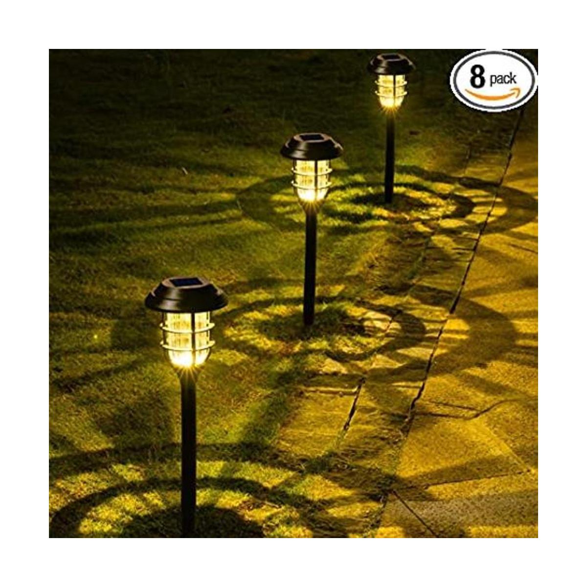 SOLPEX Paquete de 8 luces solares para exteriores luces
