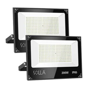 SOLLA Paquete de 2 luces de inundación LED de 200 W_1