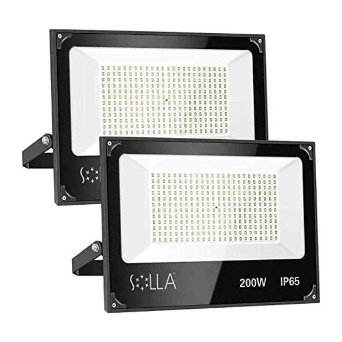 SOLLA Paquete de 2 luces de inundación LED de 200 W