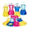 SOLIEHOO Traje de vestir de princesa para niñas disfraz_1