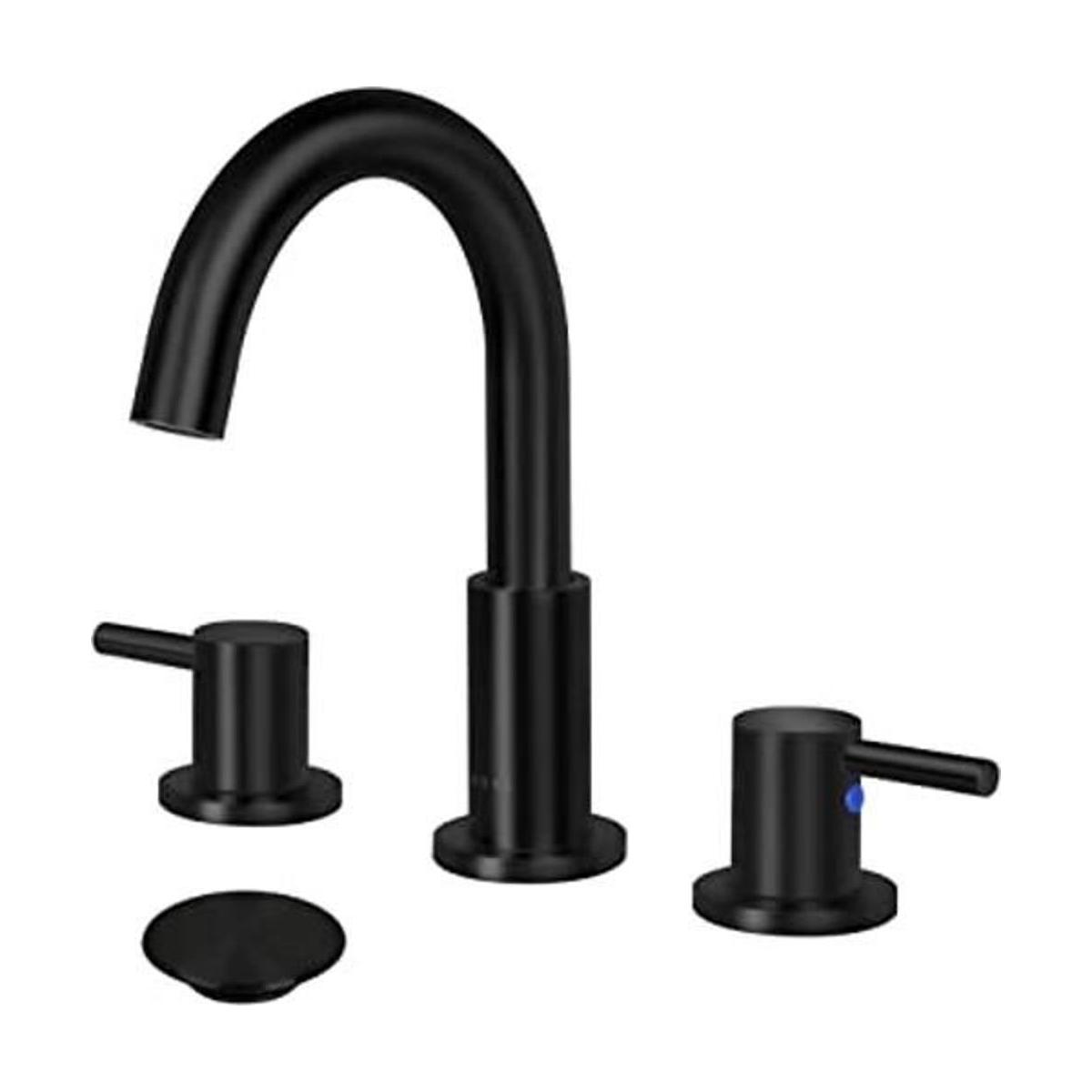 SOKA Grifo de baño de 8 a 16 pulgadas color negro mate
