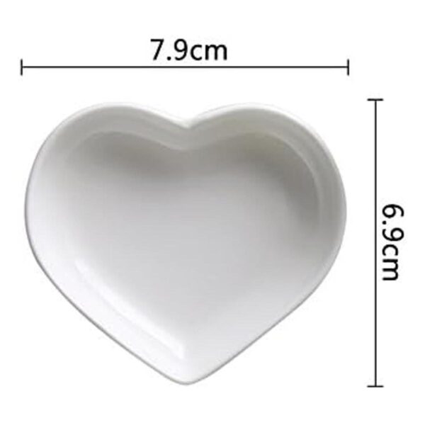 SOCOSY Plato de cerámica multiusos en forma de corazón_3