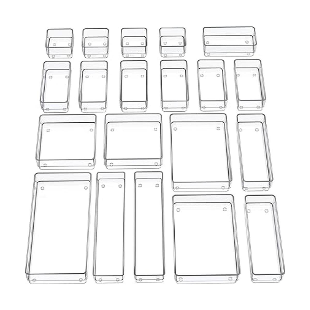 SMARTAKE Organizador de cajones de 20 piezas con