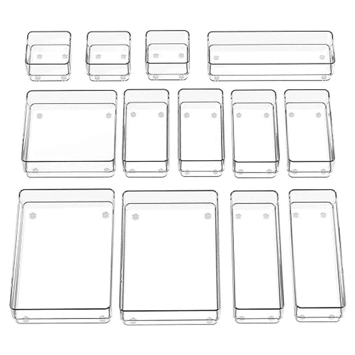 SMARTAKE 13Piece Drawer Organizer with NonSlip Silicone