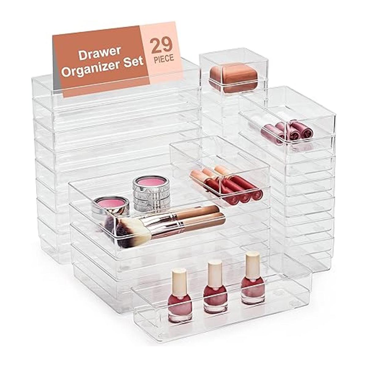 SMARTAKE Organizador de cajones de 29 piezas con