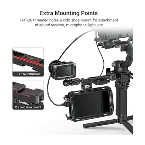 SMALLRIG Soporte ajustable para monitor de cámara con_2
