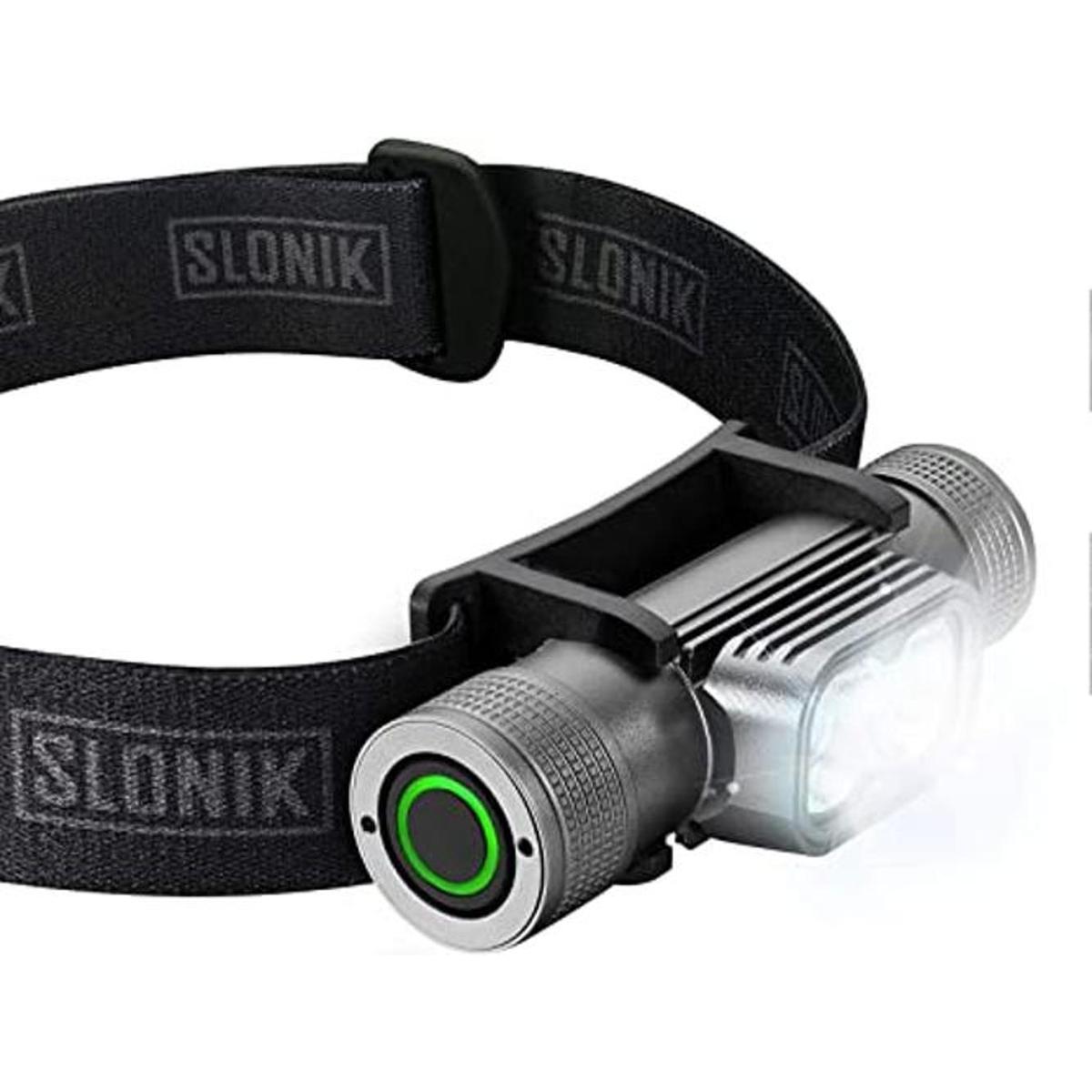 SLONIK Linterna frontal recargable para adultos 1000